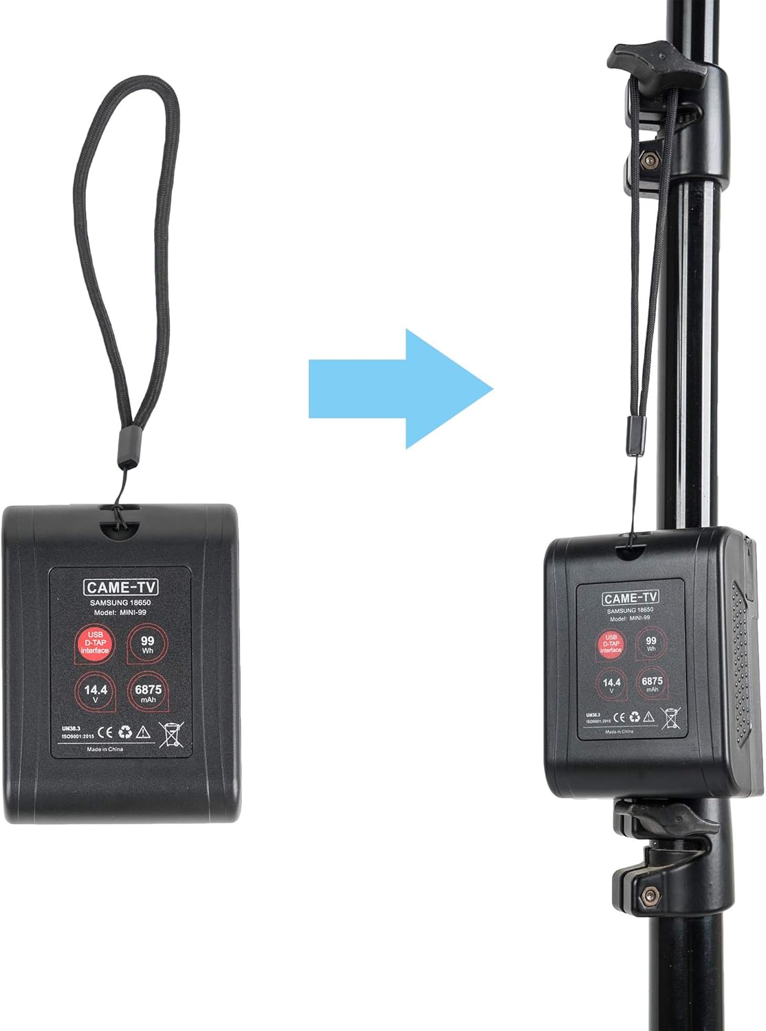 Mini 99 V-Mount Battery 99Wh 14.4V 6800 mAh with D-tap and 2 USB Outlets G48073