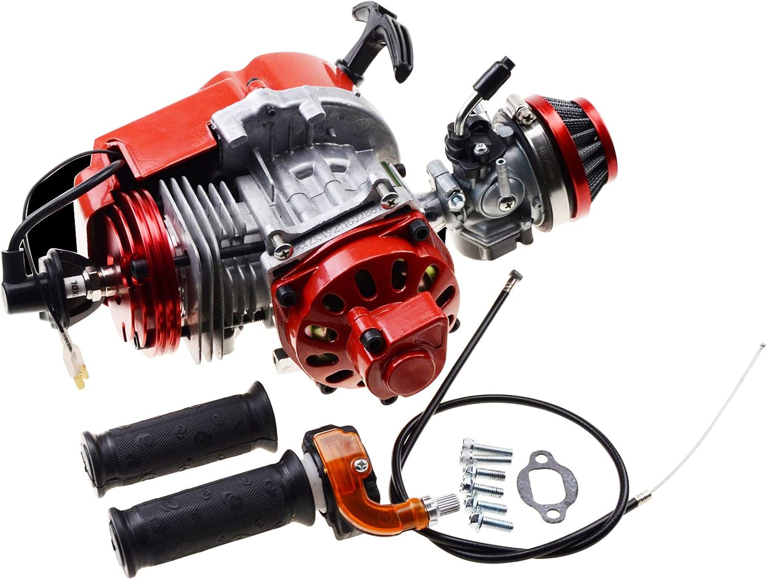 6 Teeth Pull Start Engine Motor with Carburetor for 2 Stroke 47CC 49CC 50CC Mini Dirt Bike R32012
