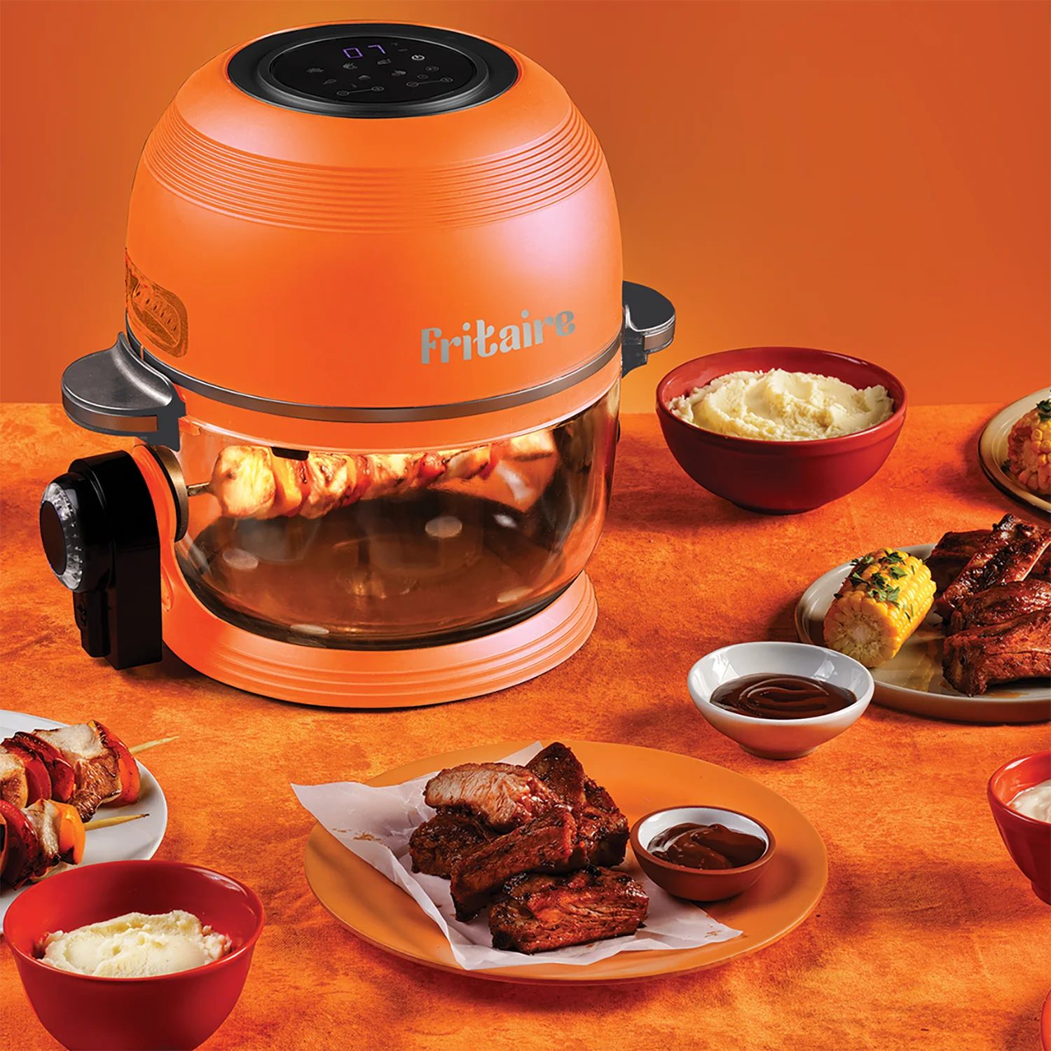 White 5 Qt Self-Cleaning Glass Bowl Air Fryer P64674