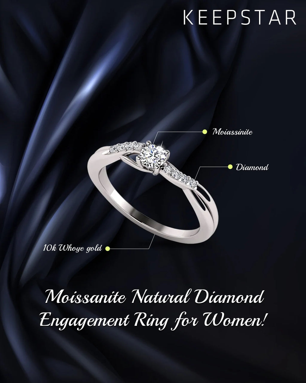 10k White Gold Diamond Halo Engagement Ring O22041