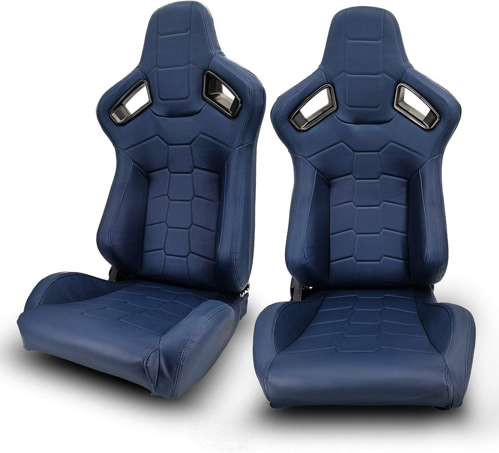 1 Pair Black PVC Racing Bucket Seats T161643