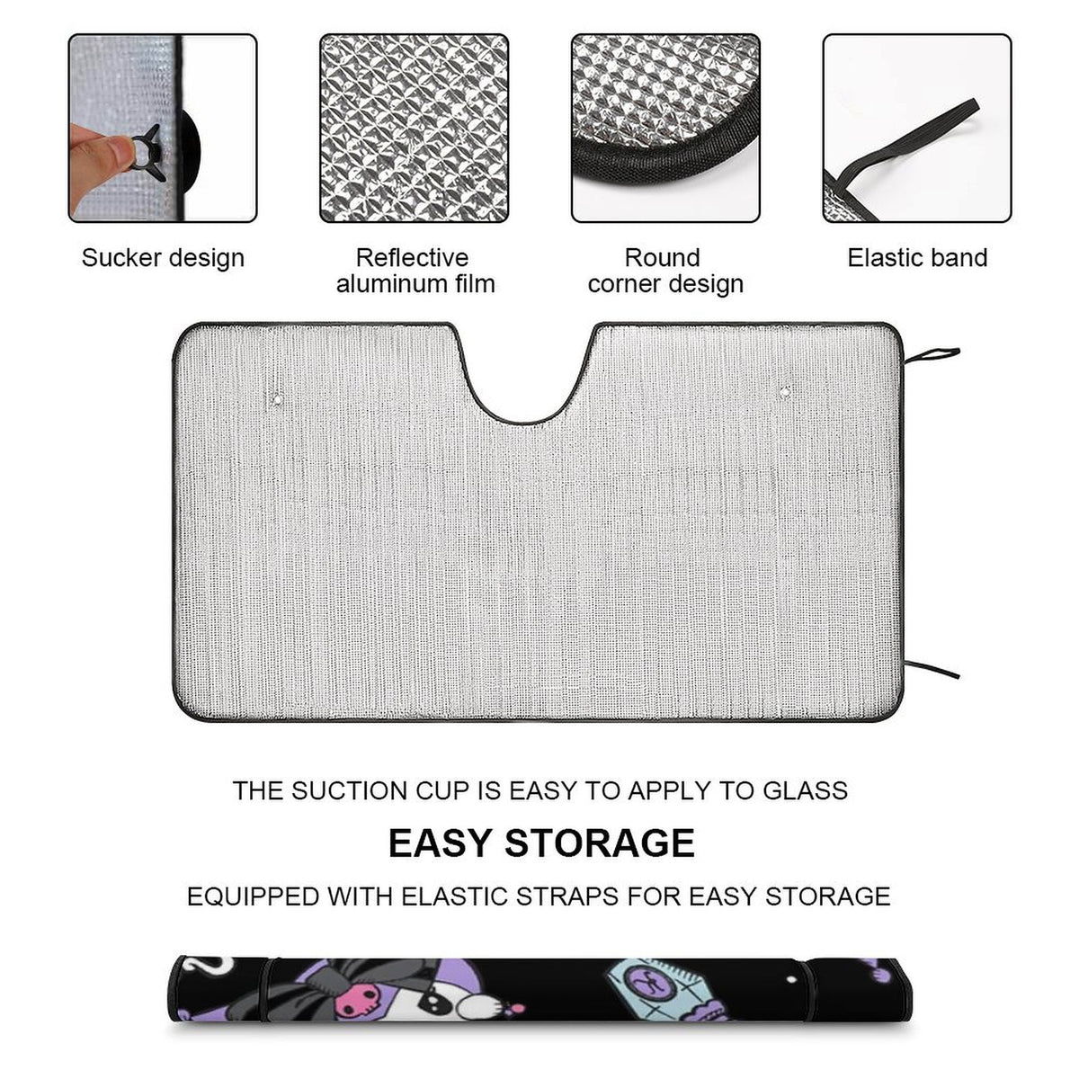 Foldable Reflective Car Windshield Sun Visor Cover A752