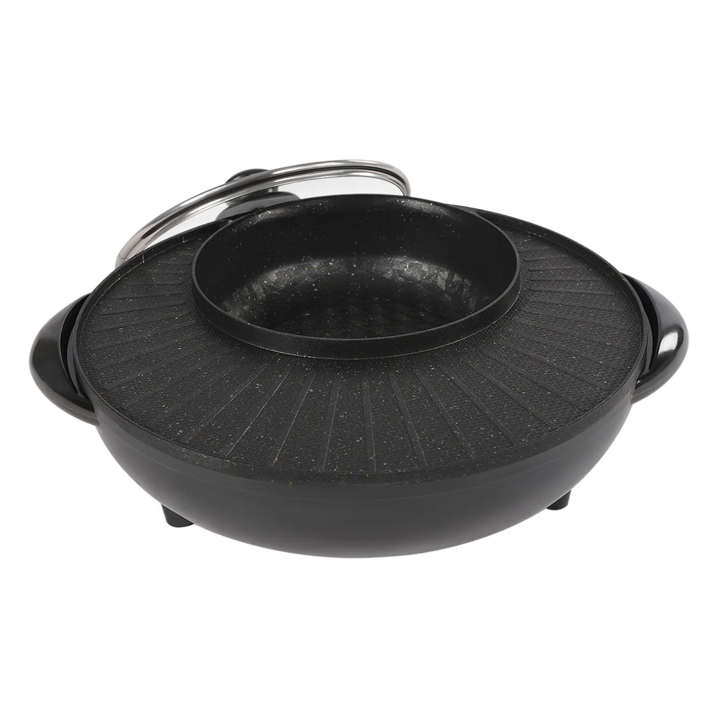Circular Edition Hotpot Grill Combo Electric Non-stick Black P1592