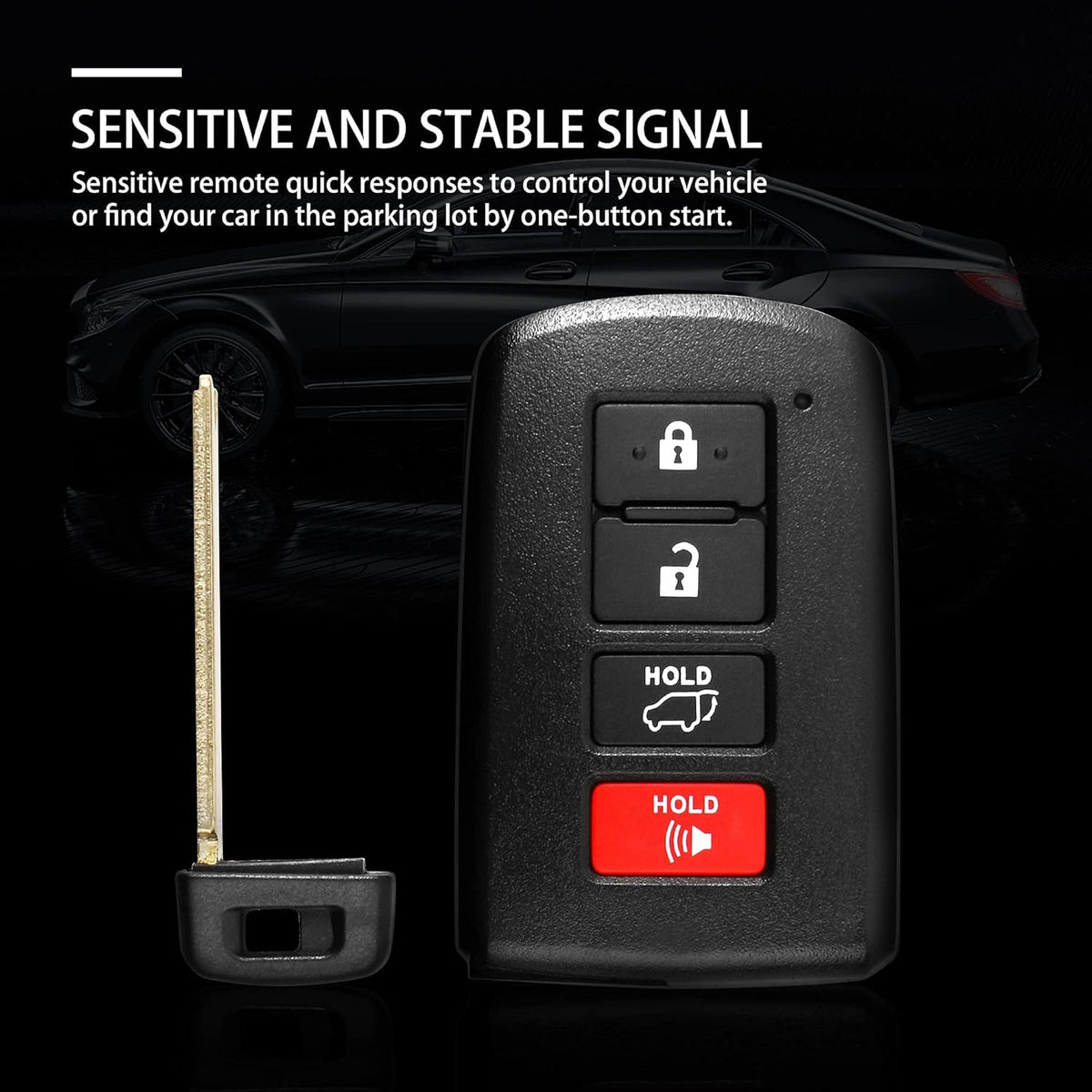 Key Fob for Toyota Highlander 2014-2019 4-Buttons Keyless Entry Remote O8941