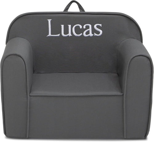 1 Seater Foam Toddler Couch with Removable Cover, Pink and White U36143