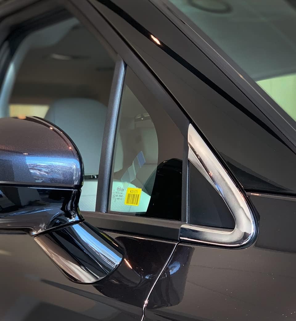 A-Pillar Post Trim and Quarter Trim for Kia Carnival 2022 (4PCs) Chrome Finish Tape-On Style E915