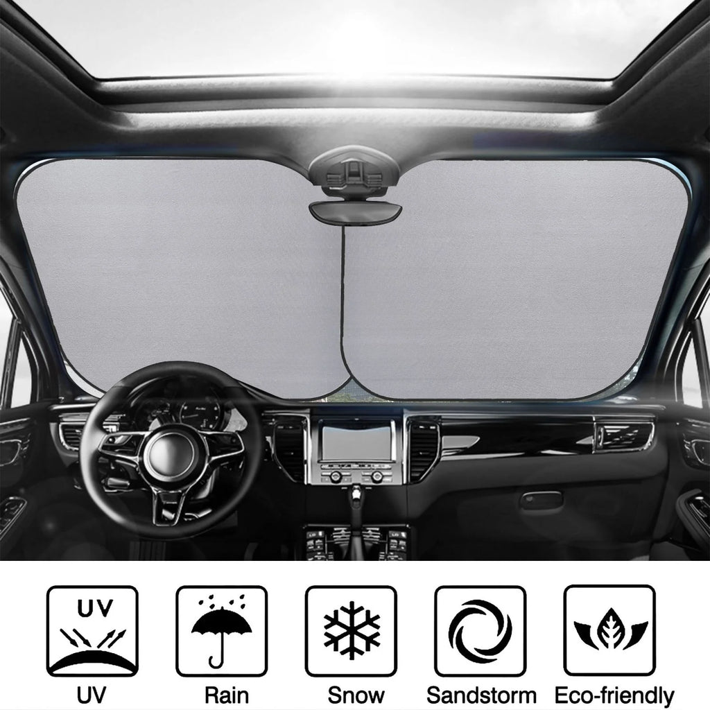 Dolphin Windshield Sun Shade 2-Piece Car Front Window Sunshade X66520