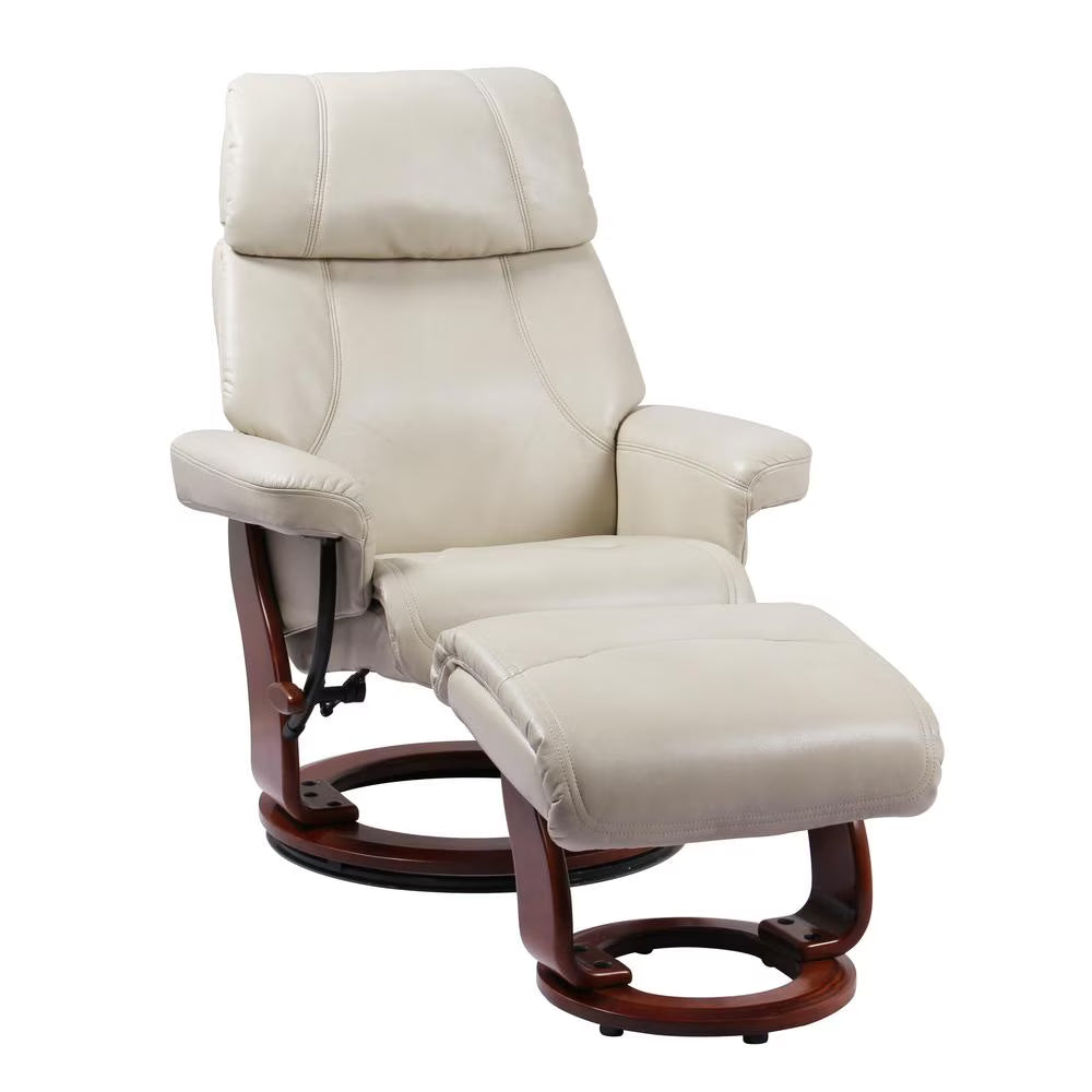 Khaki Recliner and Ottoman W937898