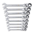 90-Tooth SAE Ratcheting Flex-Head Combination Wrench Set (8-Piece) A91776