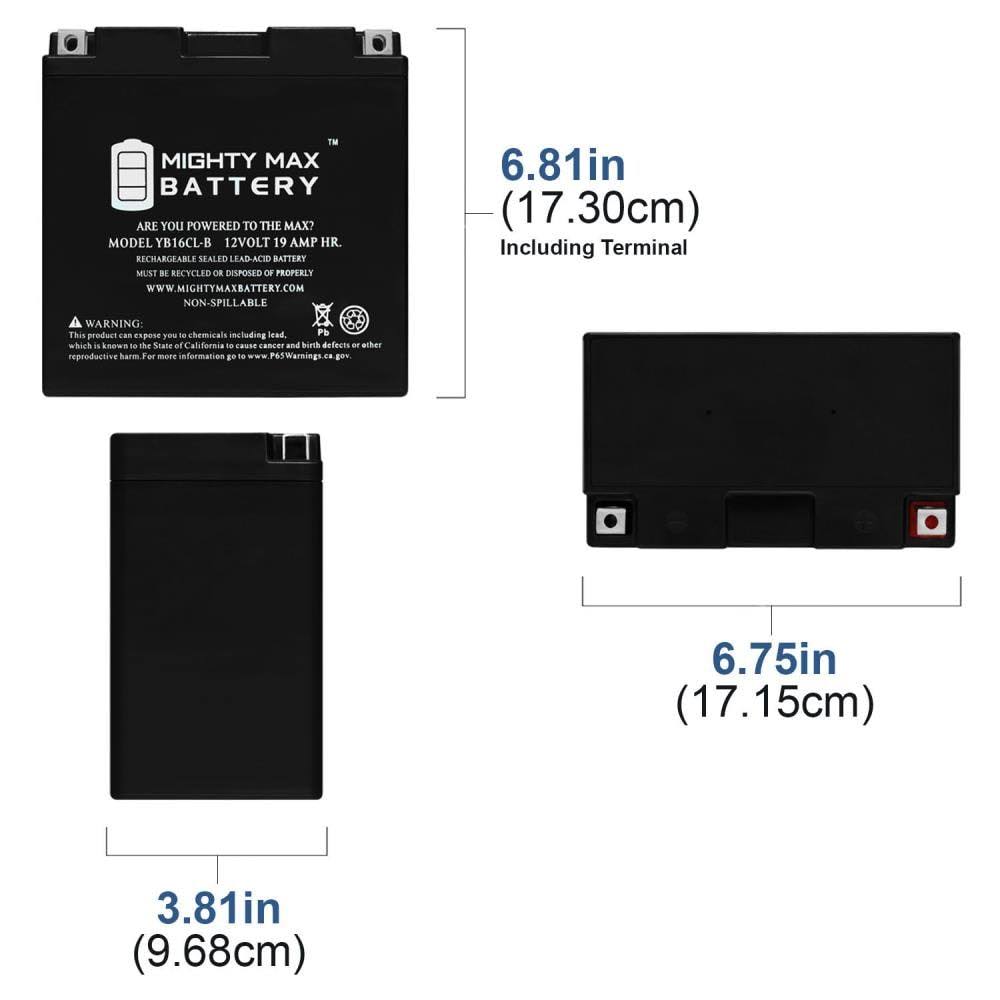 12-Volt 19 Ah 250 CCA Rechargeable Sealed Battery P2971