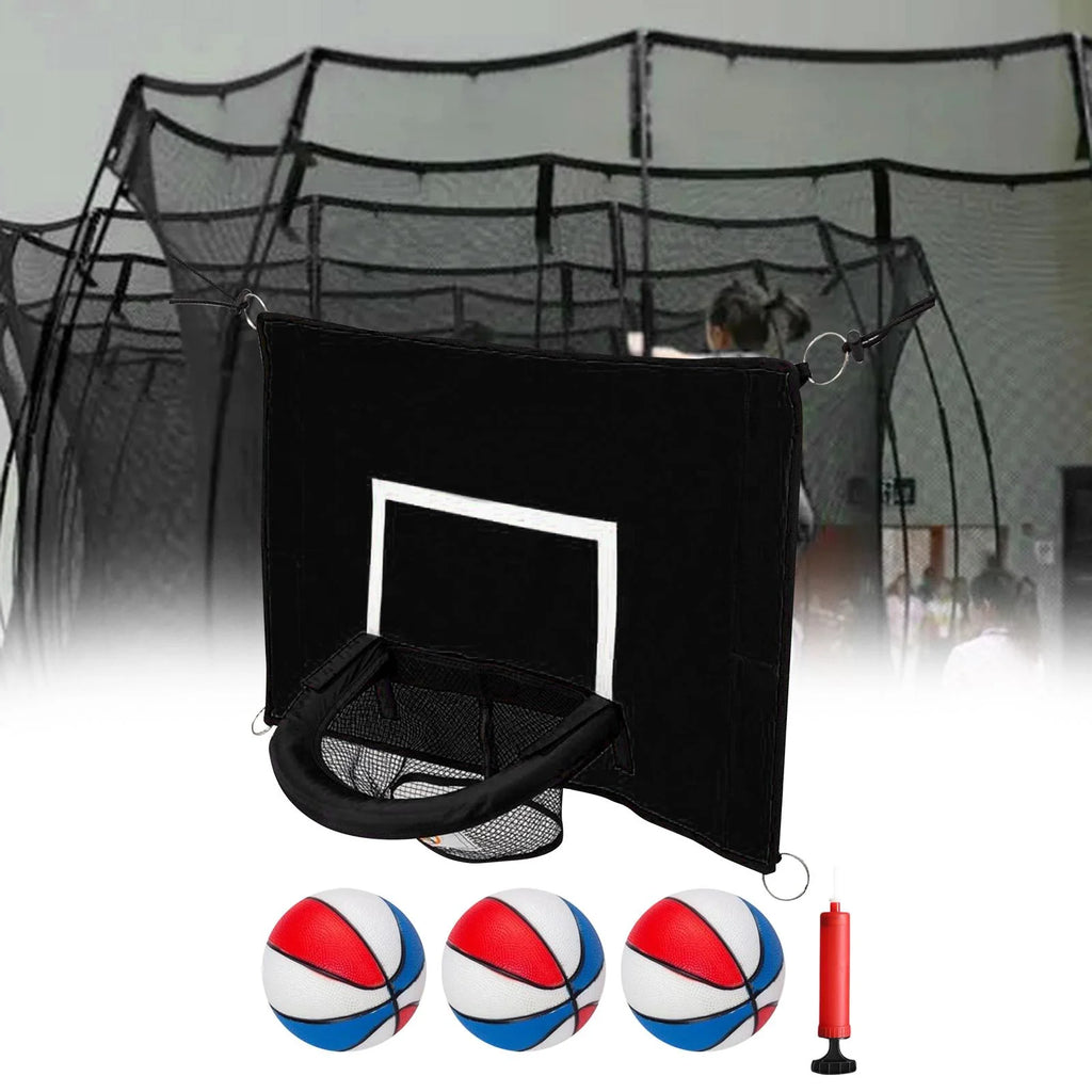 Adjustable Basketball Hoop with Net for Trampoline Y2833