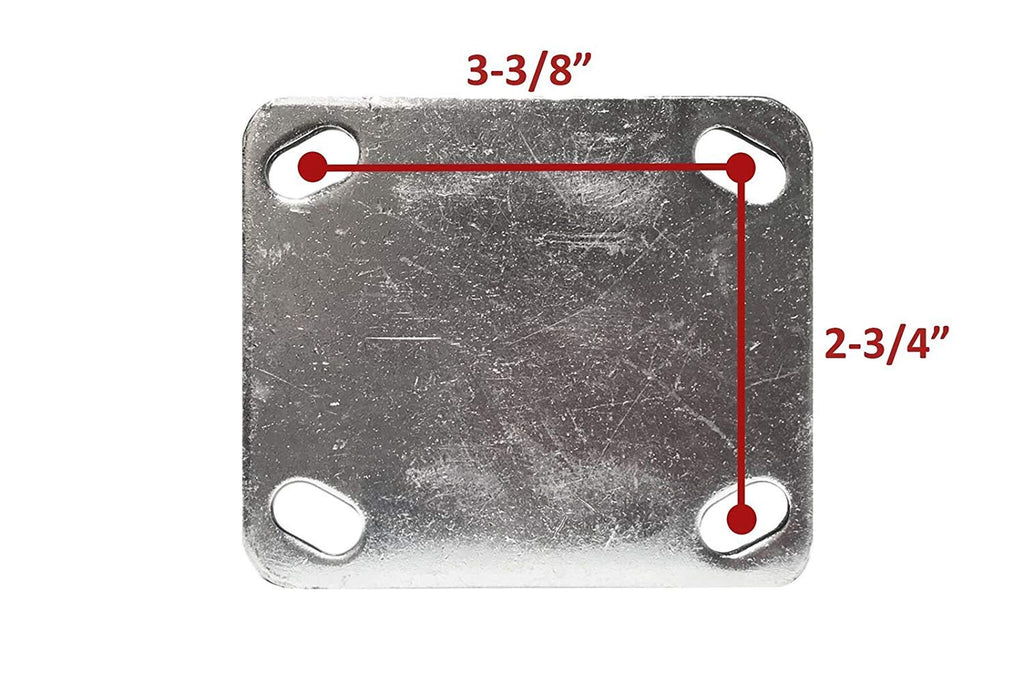 4 Pack 8” Flat Free Casters J16599