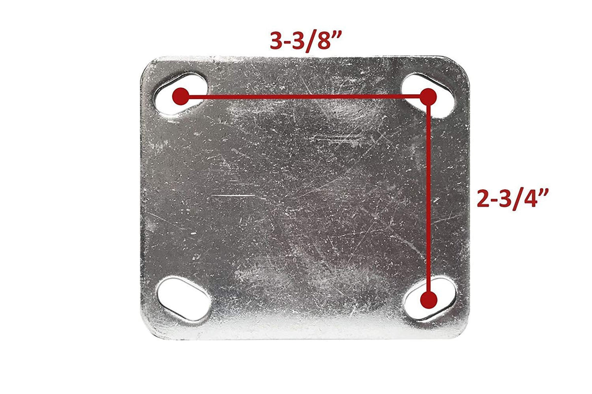 4 Pack 8” Flat Free Casters J16599