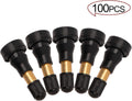 High Pressure Brass Rubber Snap-in Tire Valve Stem (100 Pack) G426986
