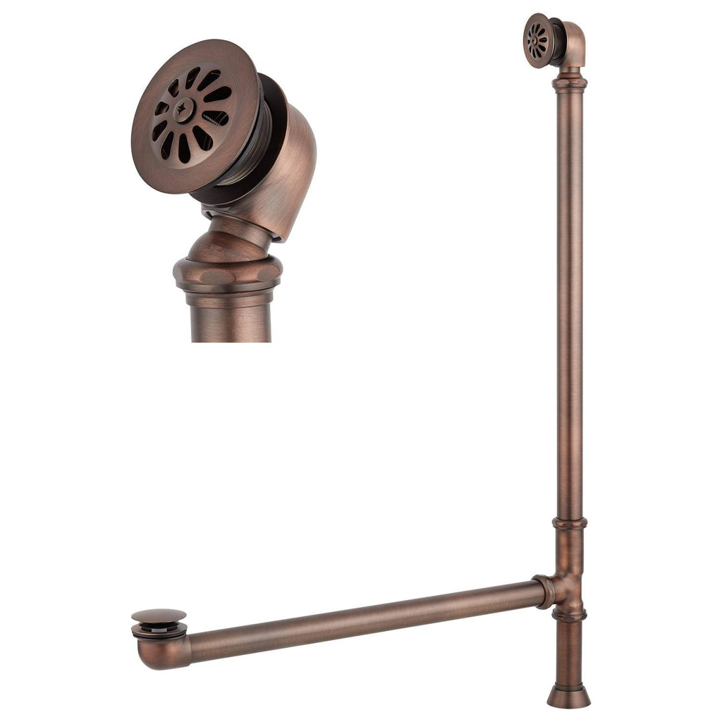 Pop-Up Tub Drain with Swivel Head and Daisy Wheel Overflow W2760