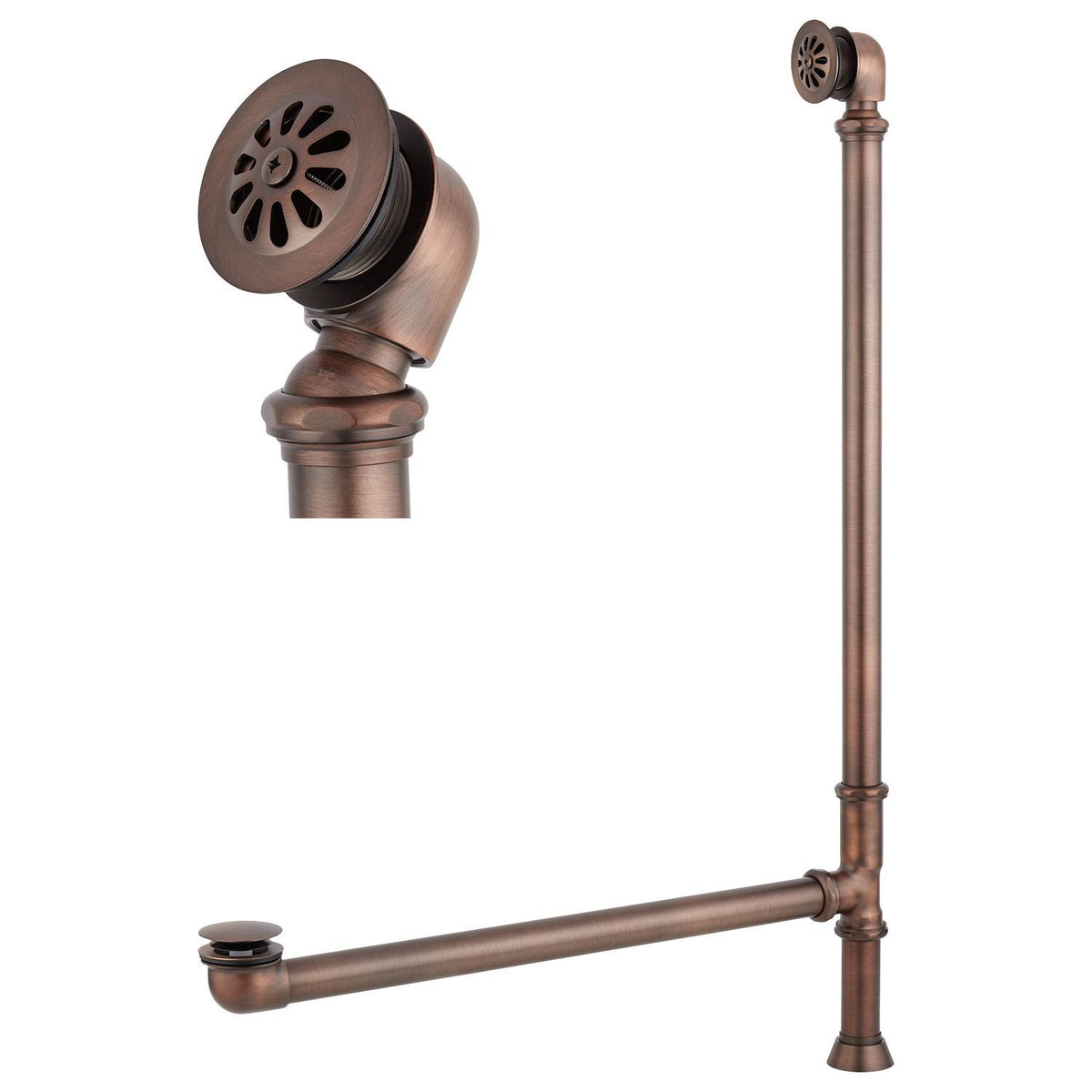 Pop-Up Tub Drain with Swivel Head and Daisy Wheel Overflow W2760