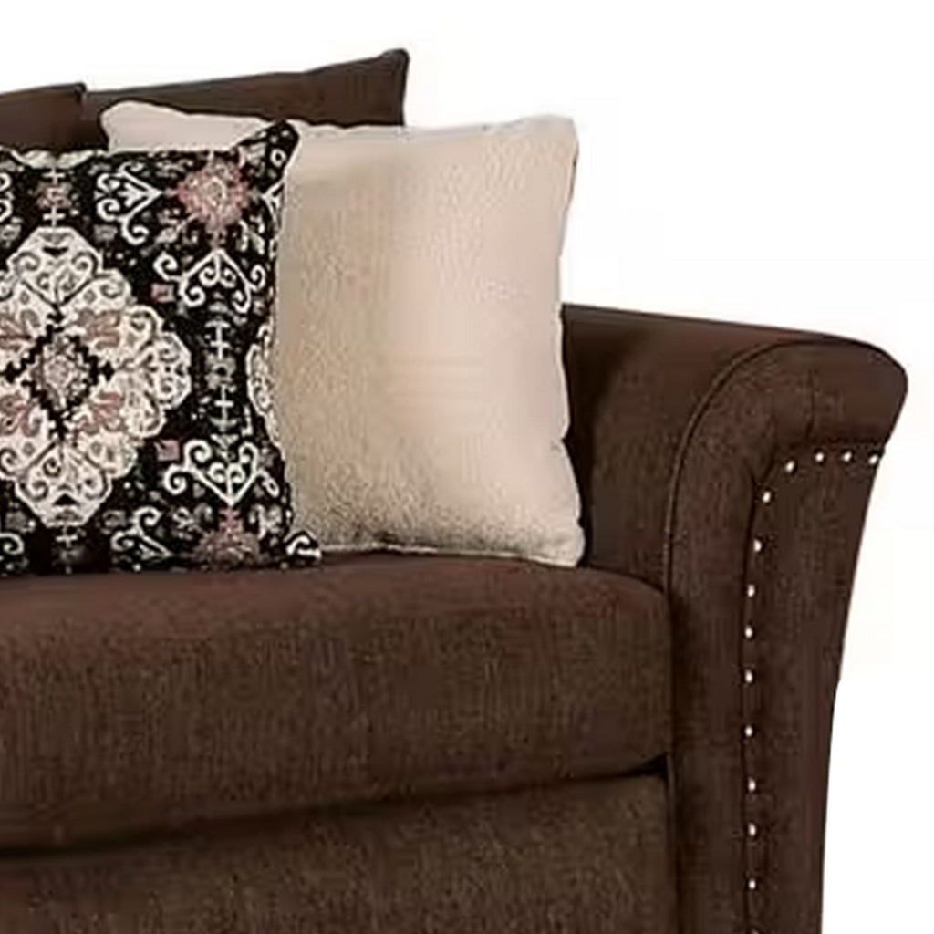 Brown Linen Modern Sofa G6701
