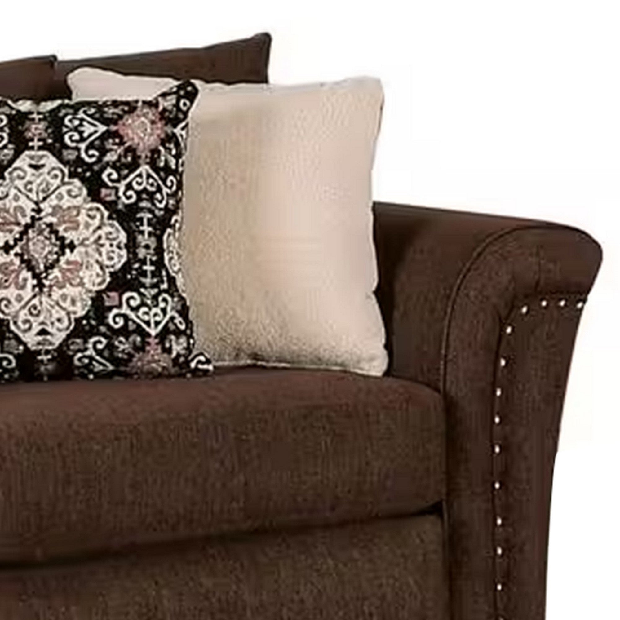Brown Linen Modern Sofa G6701
