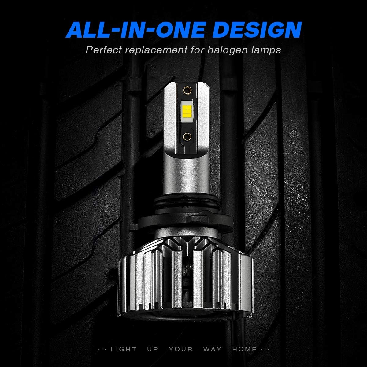 9006/HB4 Low Beam 9005/HB3 High Beam 26000LM 120W LED Headlight Bulbs Combo, 6500K Cool White, Pack of 4 Pack of 2 C686