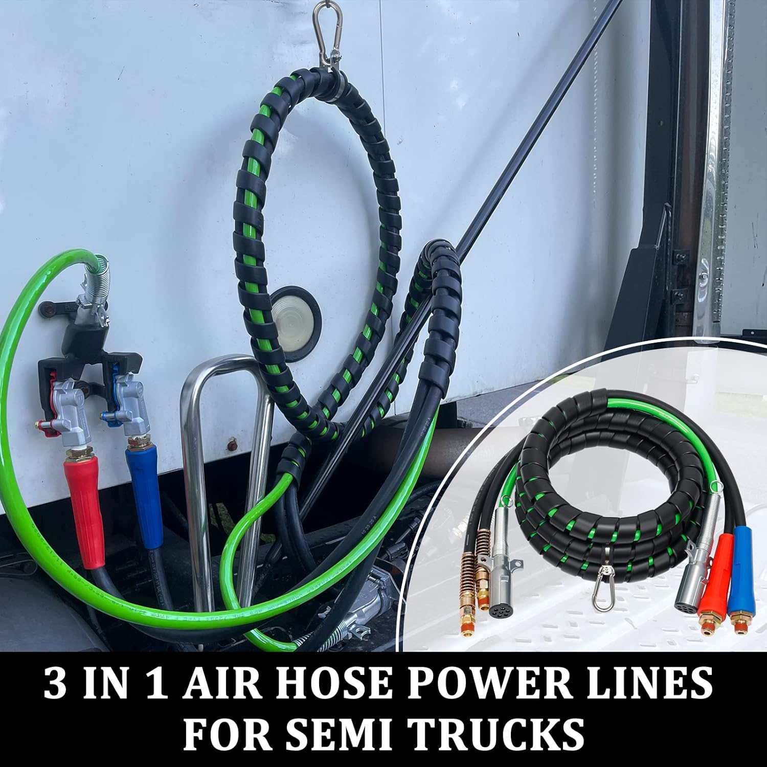12 FT Semi Truck Air Hose Kit with Glad Hands G479