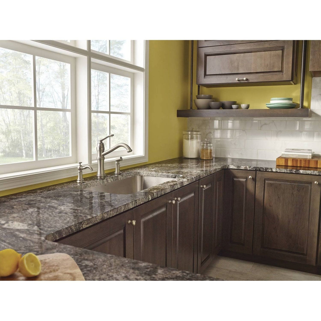 Matte Black High-Arc Single Handle Kitchen Faucet with Side X9777