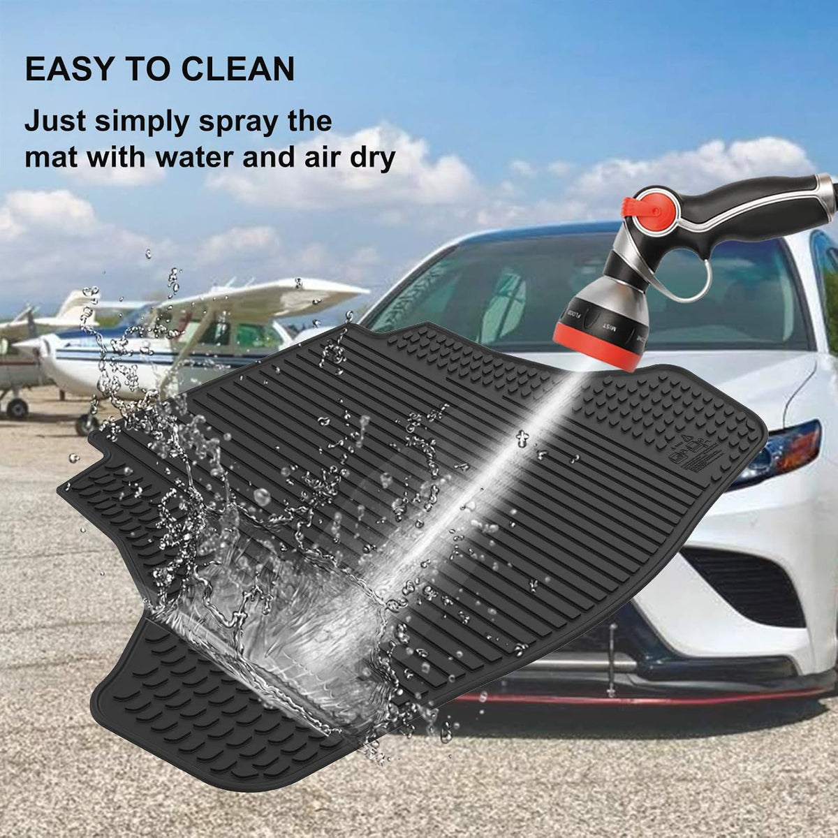 Black TPE Cargo Trunk Mat for Toyota Camry M455