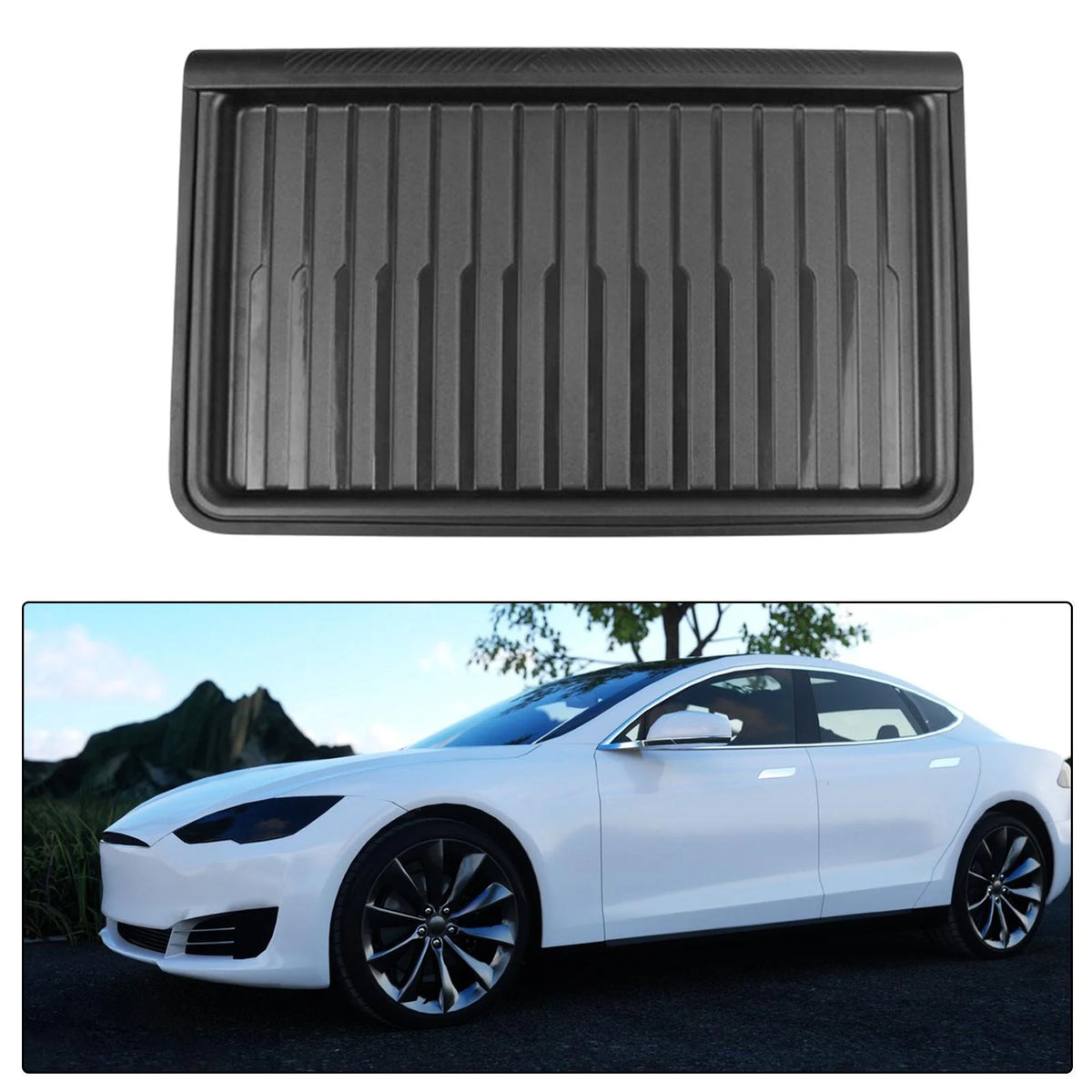 Black Car Underseat Organizer Tray With Lid Q382021