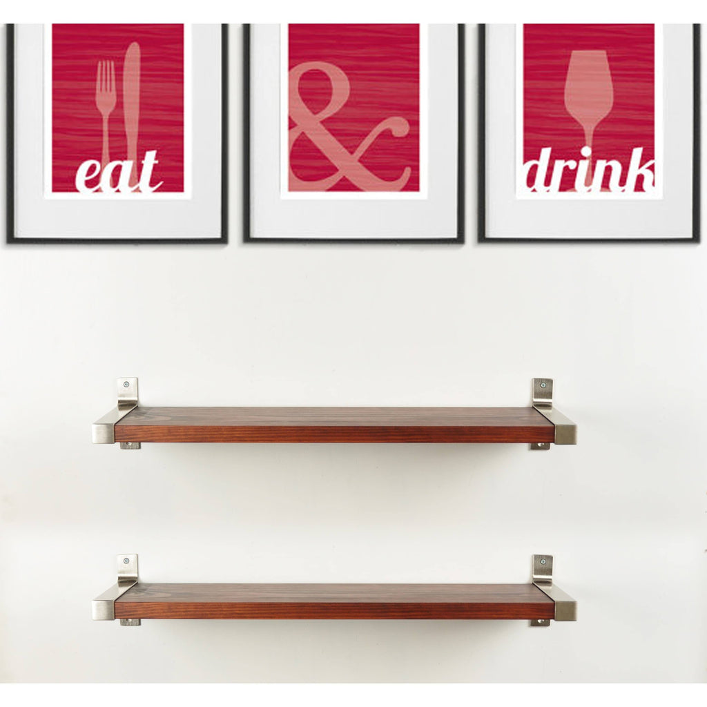 Ebony 2-Piece Wall Shelf Set C46936