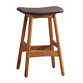 Wooden Counter Height Stool in Dark Brown, Set of 2 Q7177