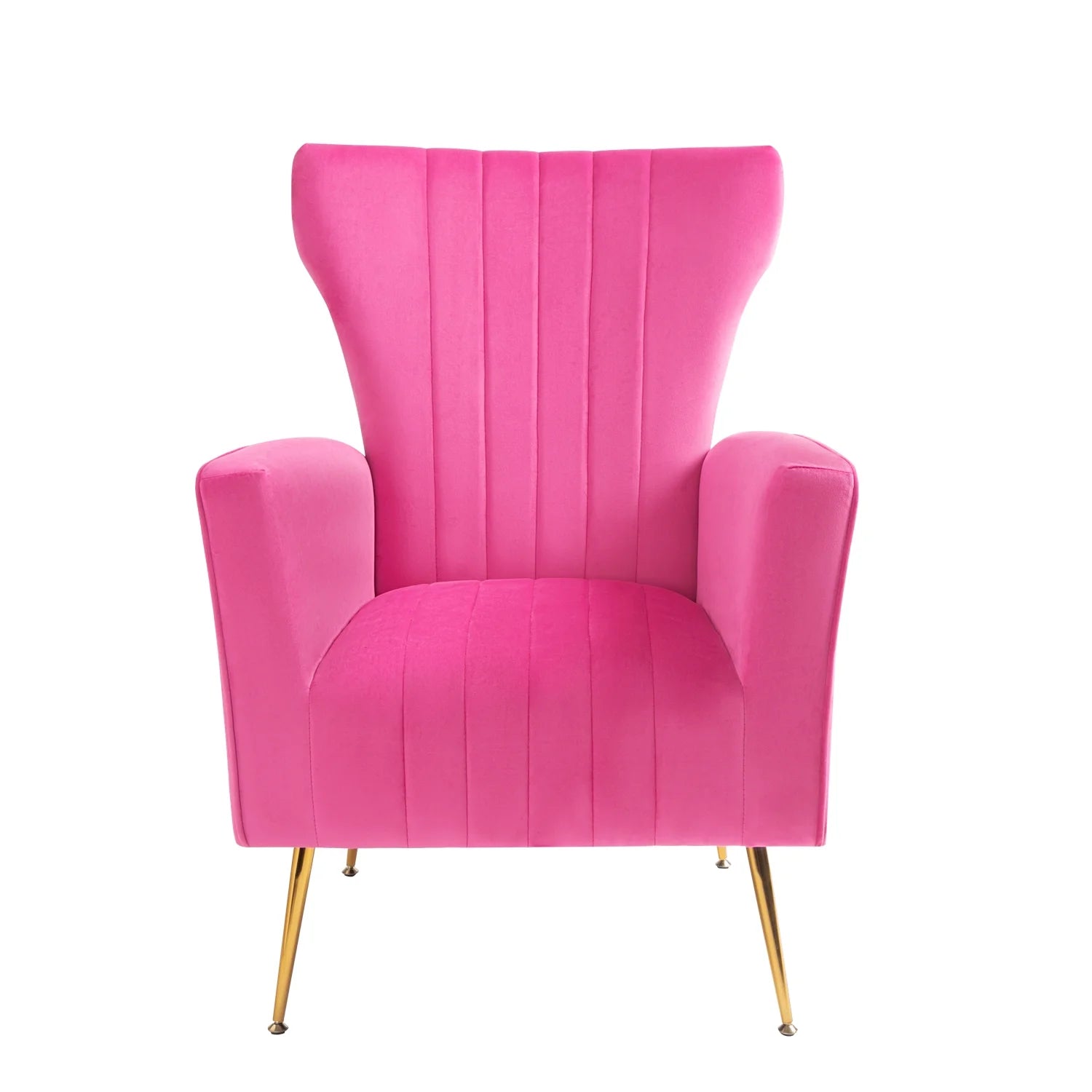 Velvet Wingback Accent Chair with Gold Legs N803281