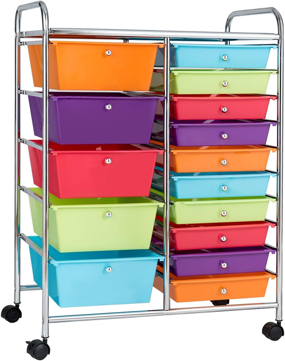 15-Drawer Rolling Storage Cart P703