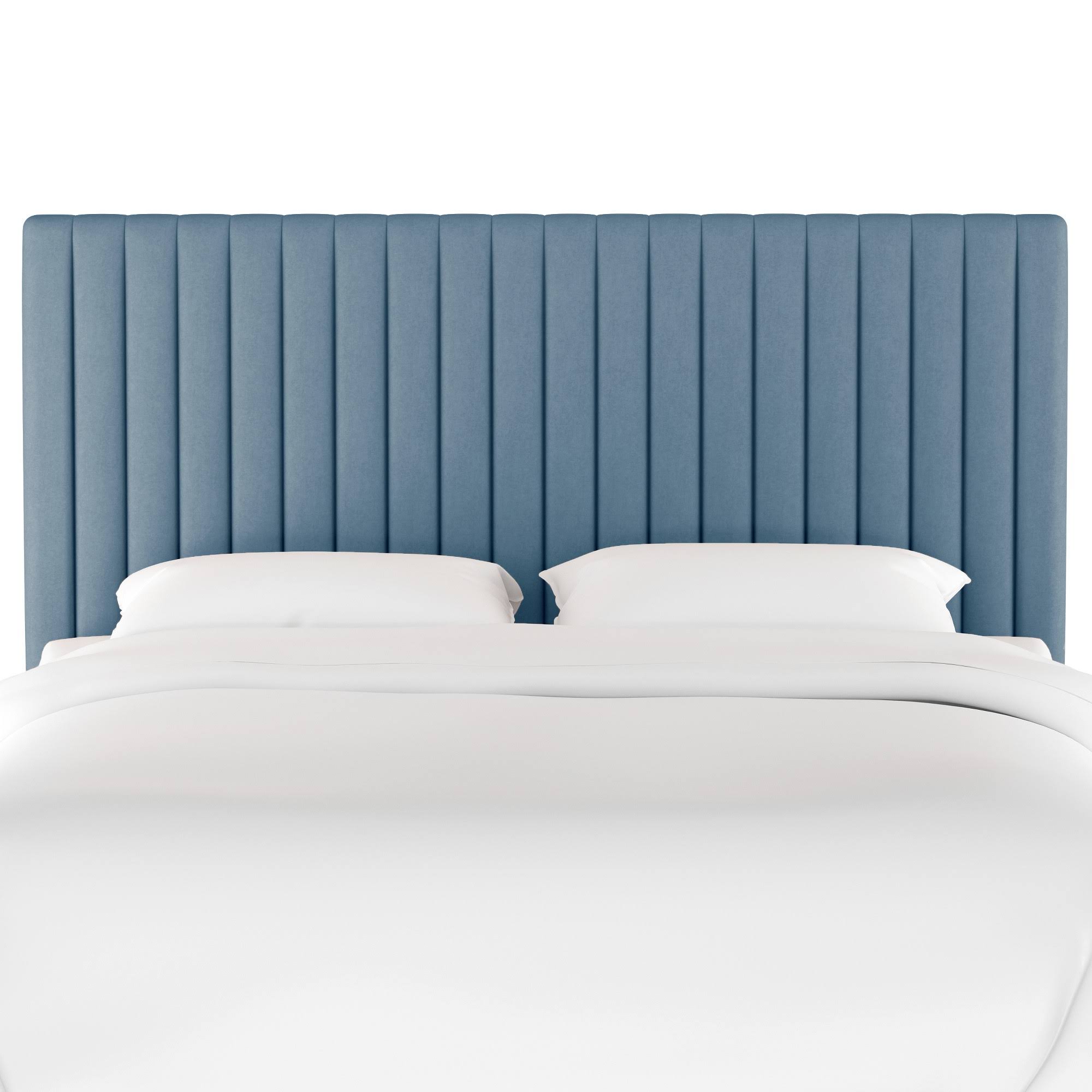 Light Blue Velvet Twin Headboard J741