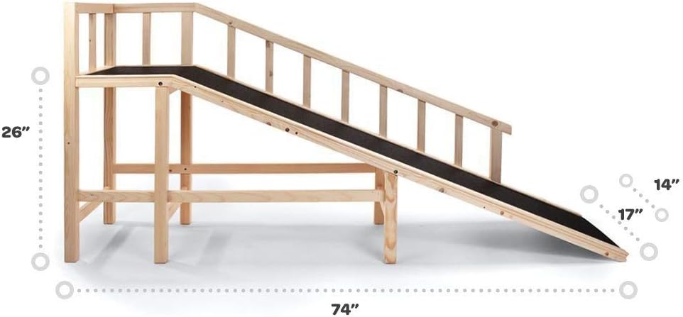 Dog Bed Ramp 74" Long 130+ LBS Capacity Q8728