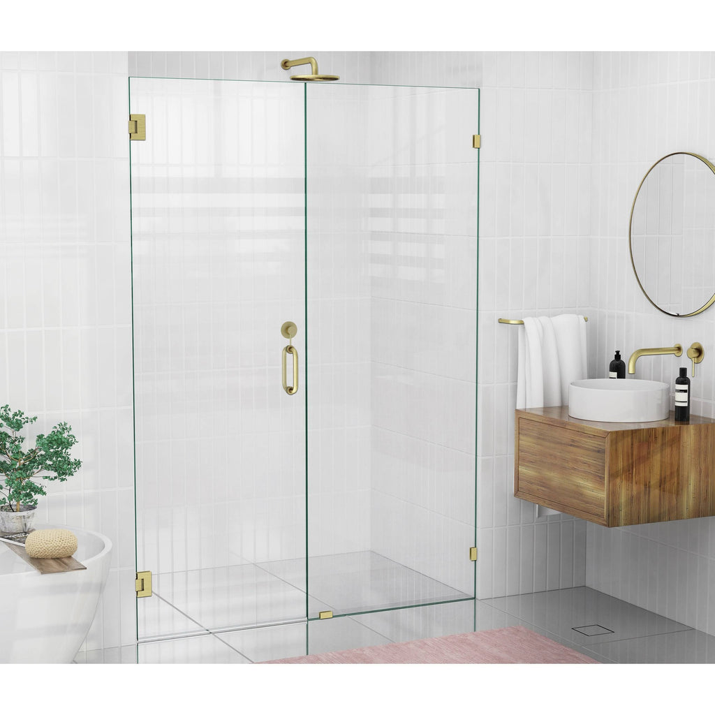 Bronze Hinged Frameless Shower Door Z8119