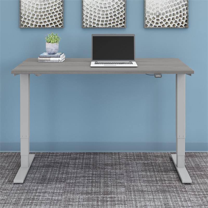 Electric Height Adjustable Standing Desk in Platinum Gray F31249