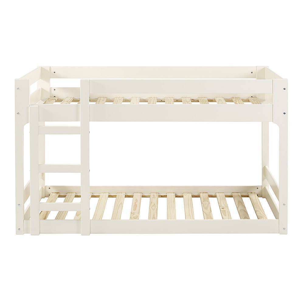 White Solid Wood Twin Over Twin Bunk Bed M359