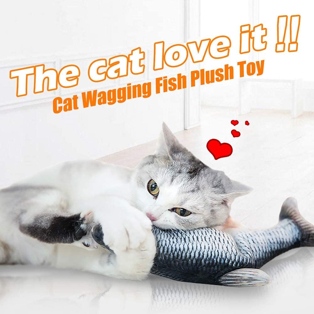 Electric Moving Cat Kicker Fish Toy T606
