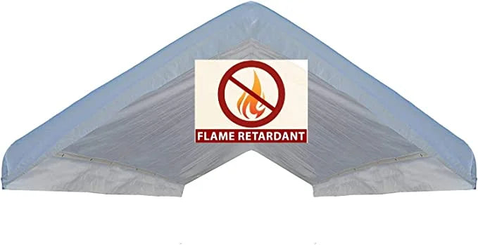 White Fire Retardant Waterproof Canopy Top Cover (20' X 30') T677624