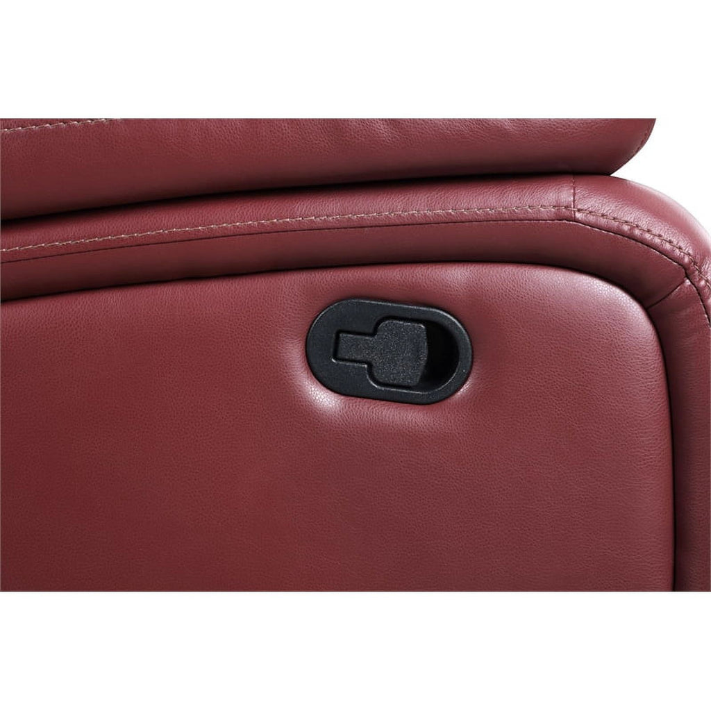 Red Faux Leather Glider Recliner E827273