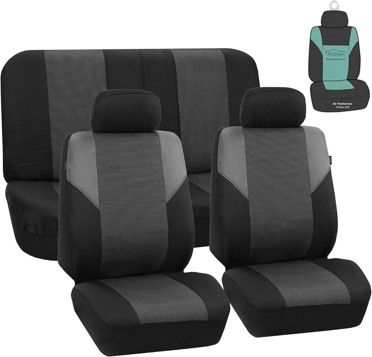 Beige Black Full Set Car Seat Covers J296