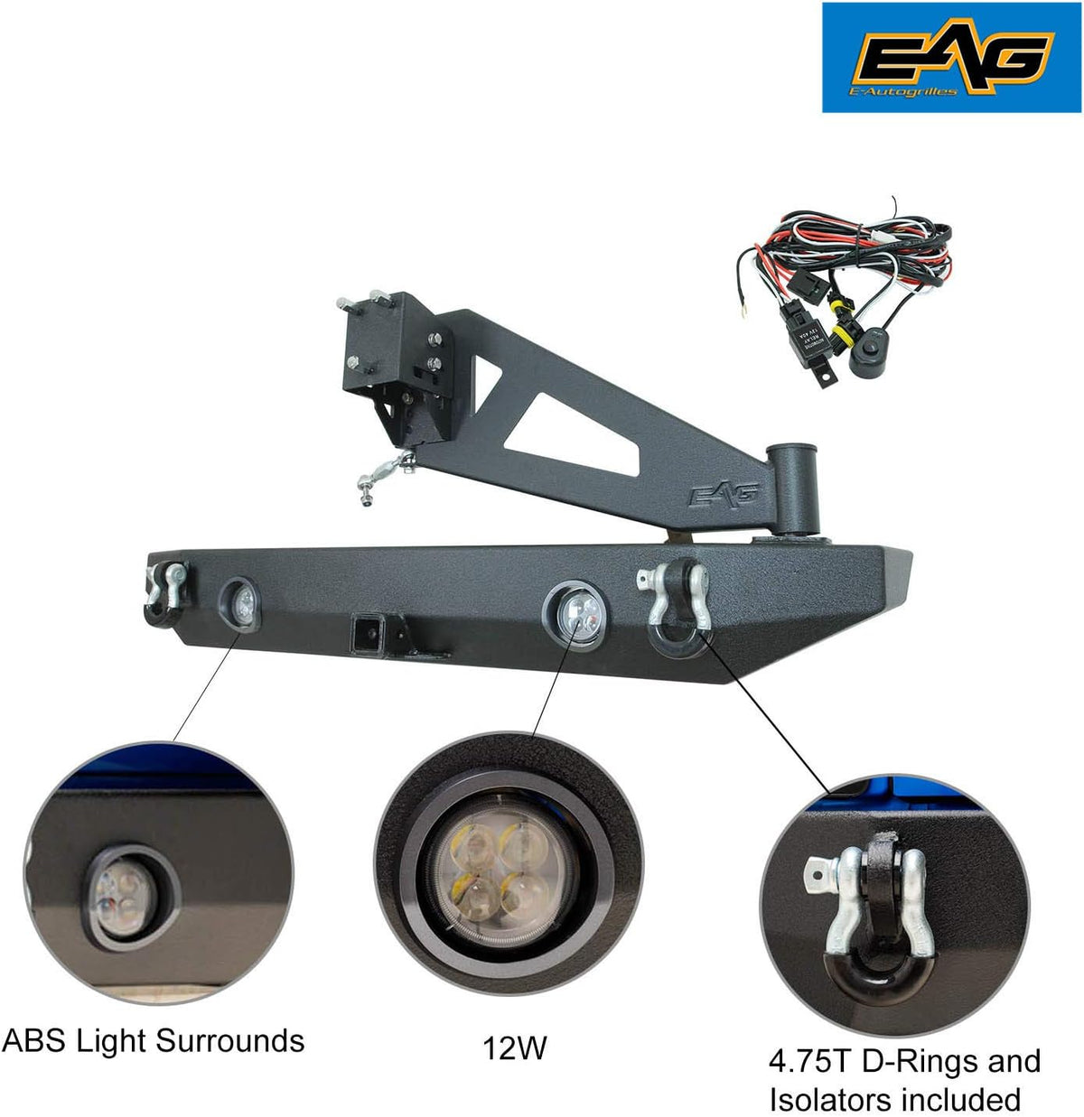 Rear LED Bumper with Tire Carrier B58955