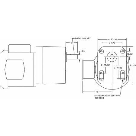 AC Gearmotor, 14 RPM, TEFC, 115/230V I760463