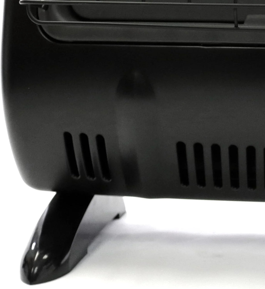 Black Wall Mount Space Heater with Built-in Thermostat S8199
