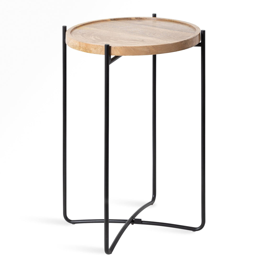 Natural Rustic and Black Side Table C975458