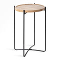 Natural Rustic and Black Side Table C975458