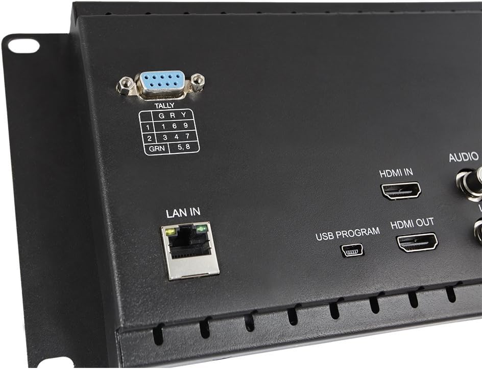 Dual 7 Inch 3RU Broadcast SDI Rack Mount Monitor IPS 1280x800 HD LCD Screen 3G SDI HDMI AV Input and Output K6383