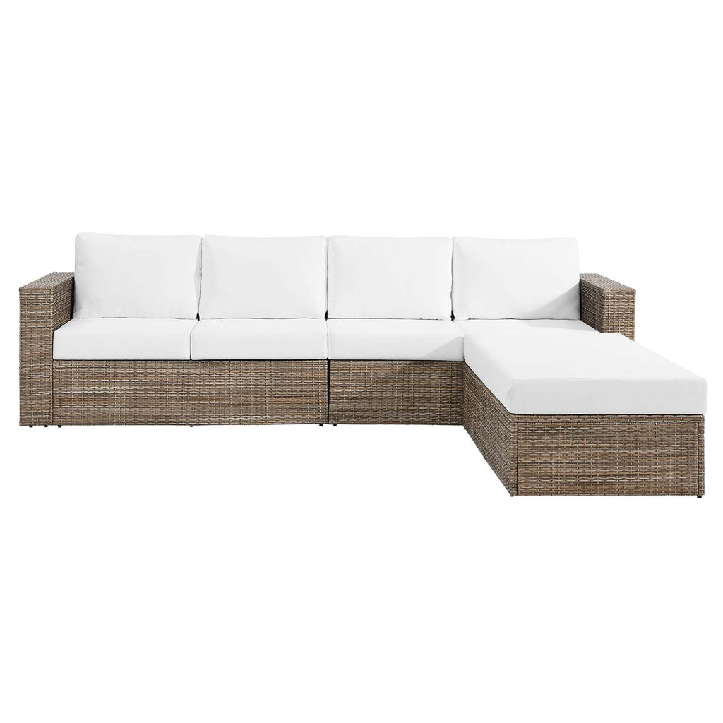 Outdoor Patio Sectional Sofa and Ottoman Set D69105