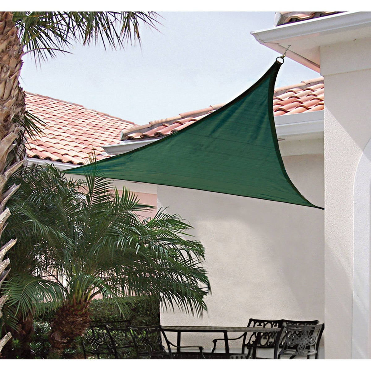 Triangle Sun Shade Sail, 16-Feet, Evergreen X346396