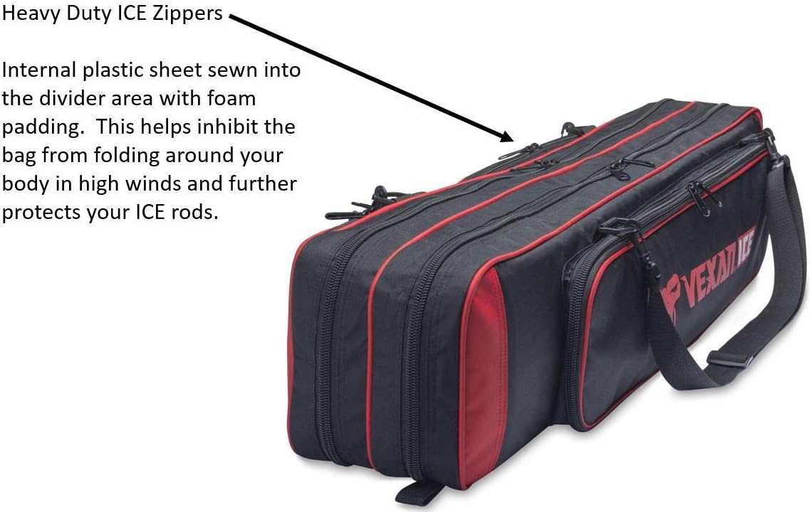 Red 36.5 Soft Case Fishing Rod and Tackle Bag M8310
