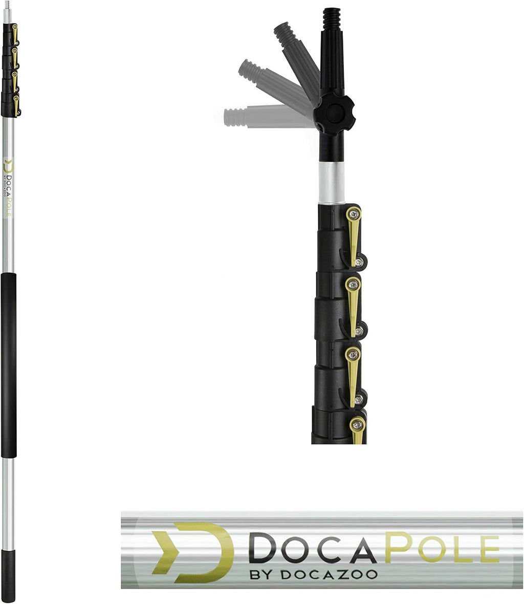 6-24 Foot Hard Bristle Brush Extension Pole with Telescopic Pole N512